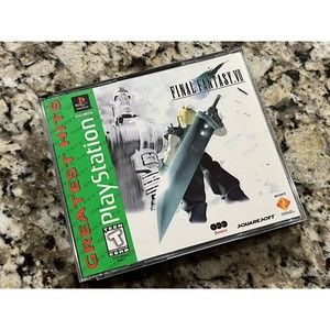 Final Fantasy 7 VII PlayStation 1 PS1 Greatest Hits 3 Disc  W/ Manual Complete